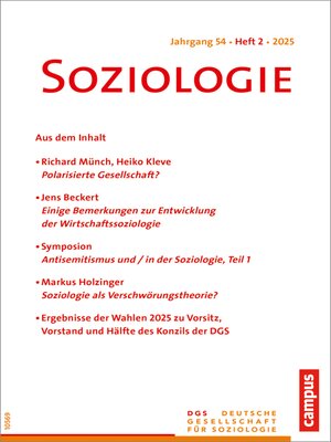 cover image of Soziologie 2/2025